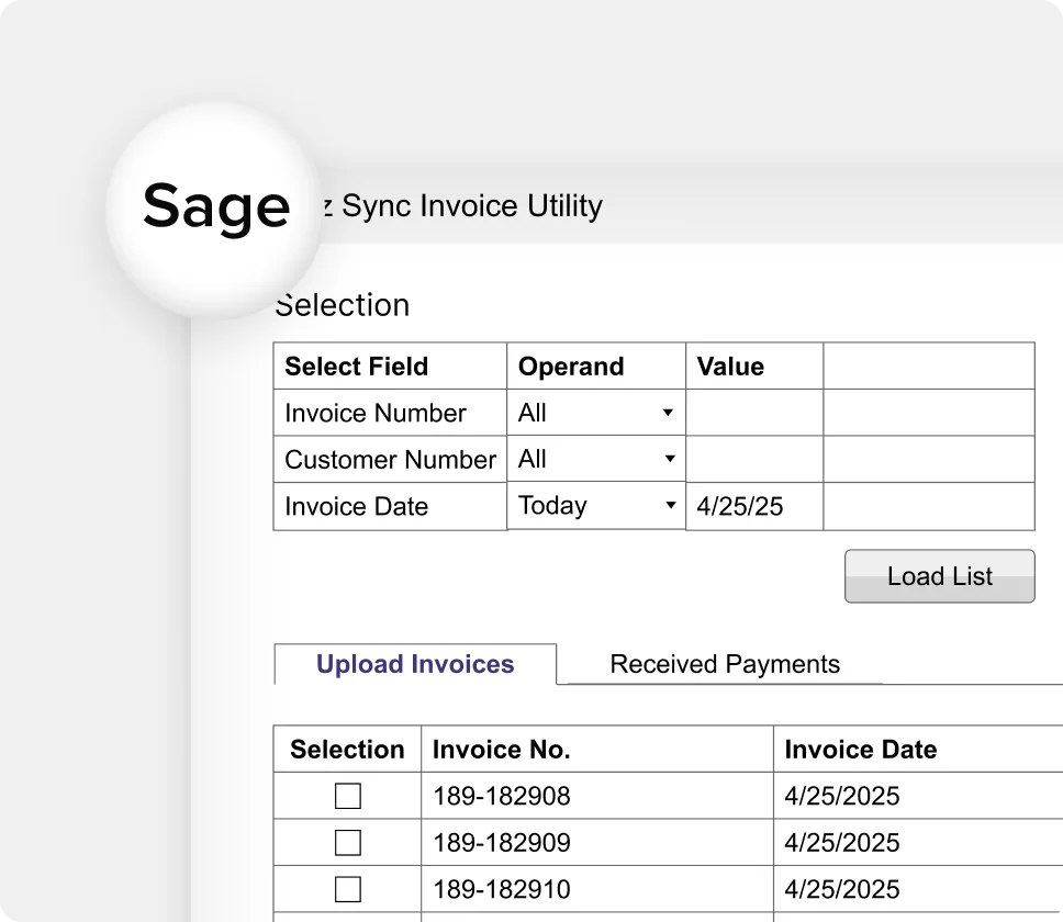 Native Sage 100 integration. No API development required Native Sage 100 integration — no API development required
