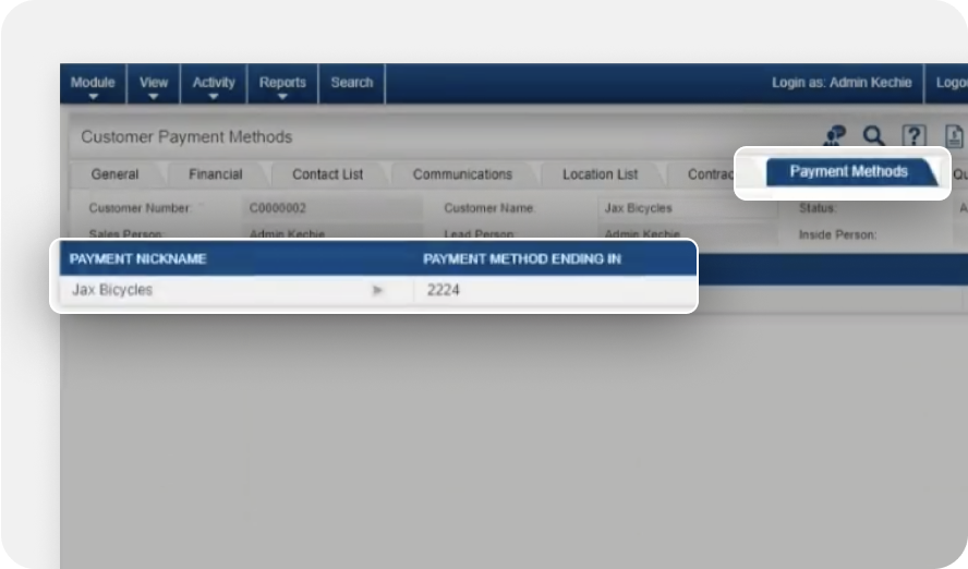 View saved customer payment methods View saved customer payment methods