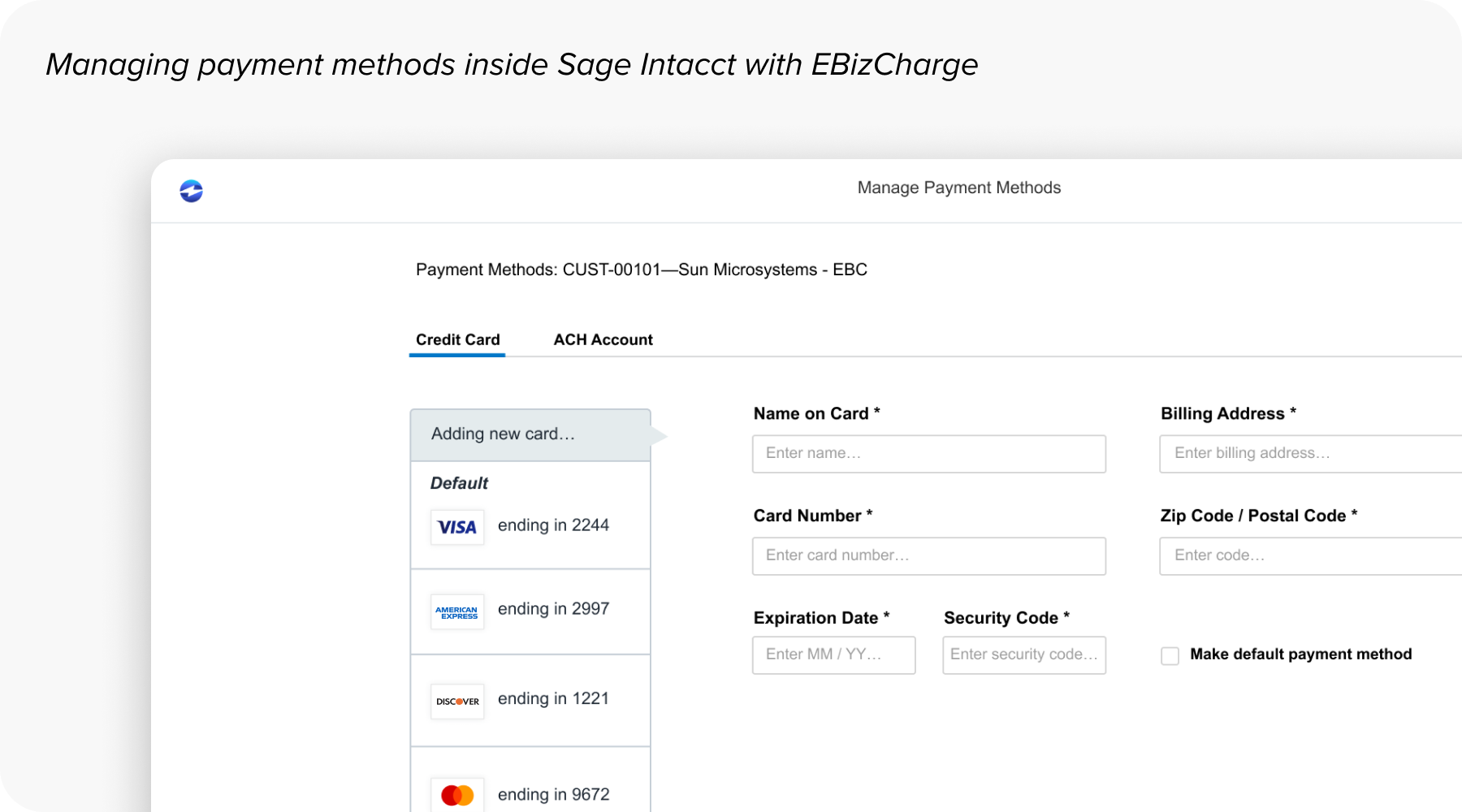 managing payments inside sage