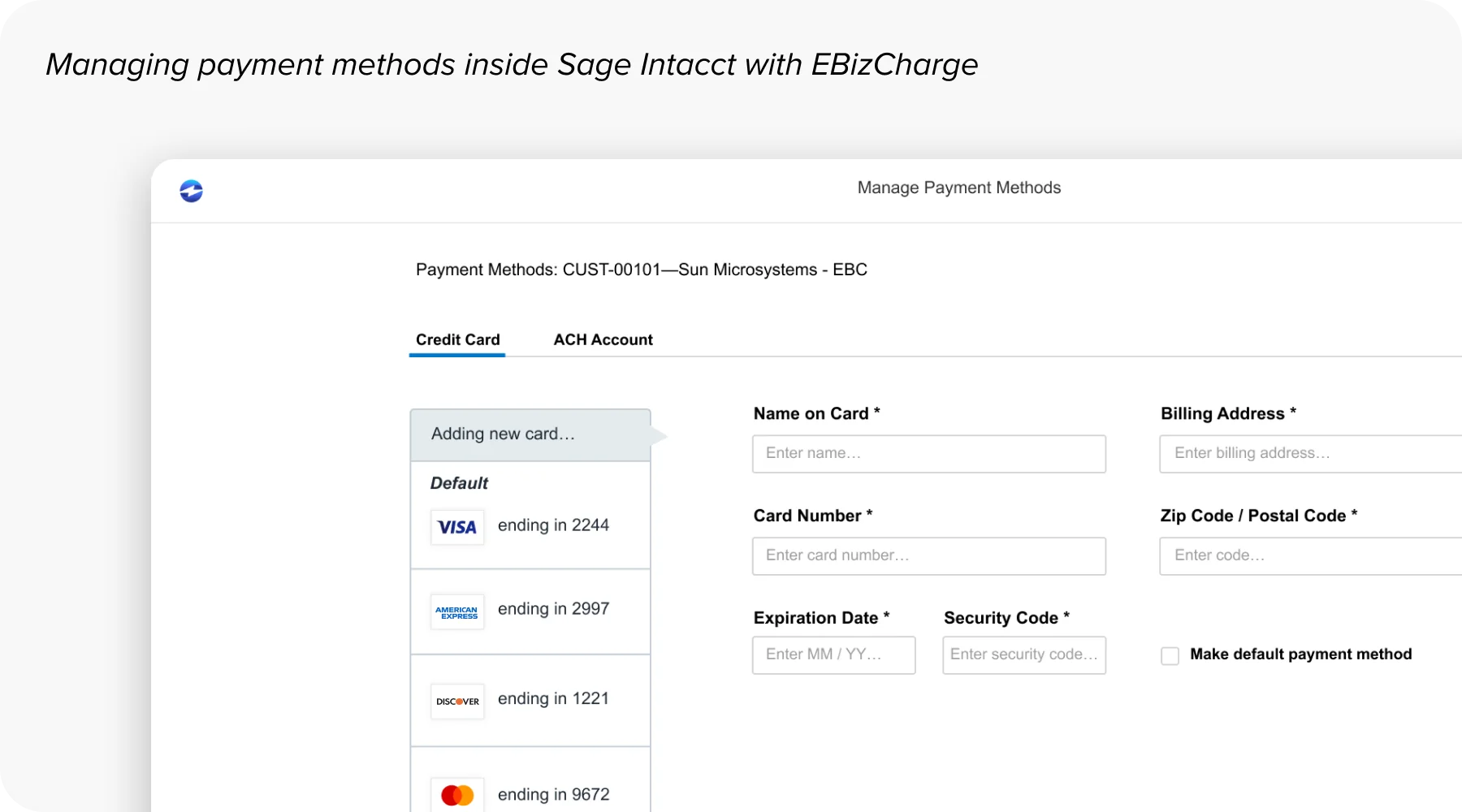 managing payments inside sage
