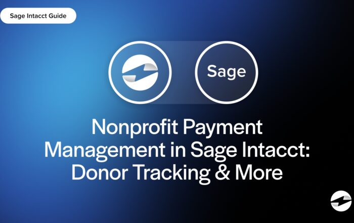 Nonprofit Payment Management in Sage Intacct- Donor Tracking & More