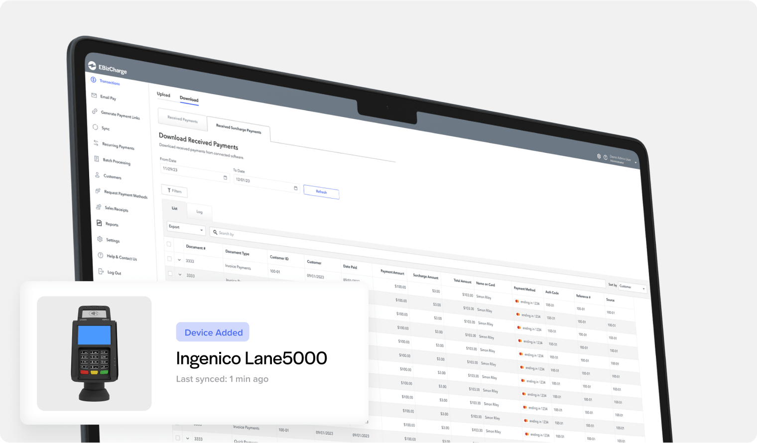 Sync recent payments to QuickBooks
