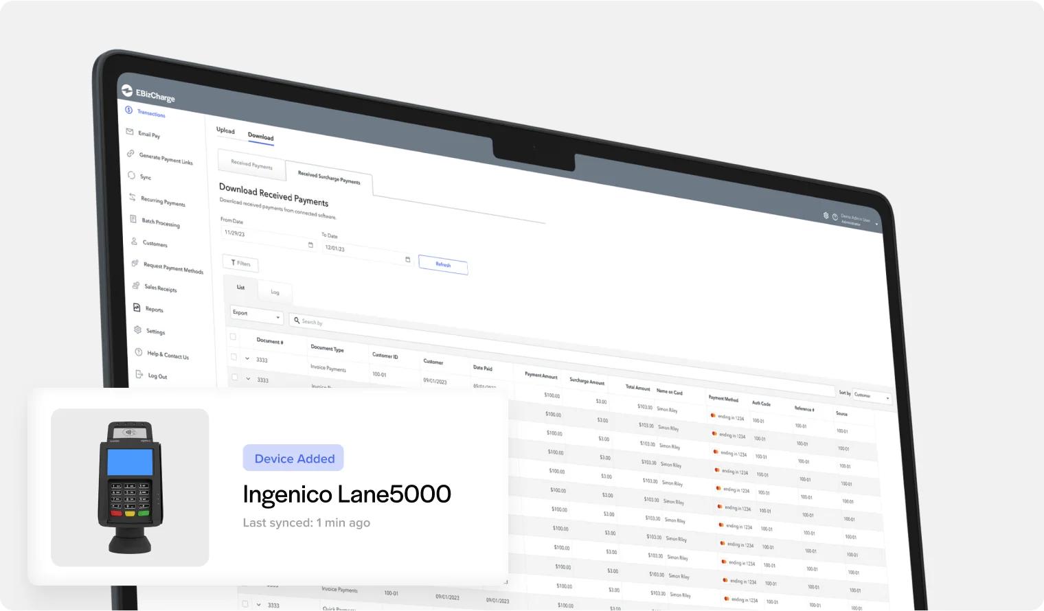 Sync recent payments to QuickBooks