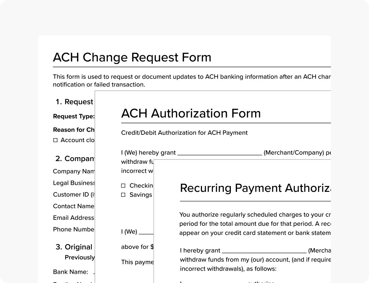 ACH PAyment form kit