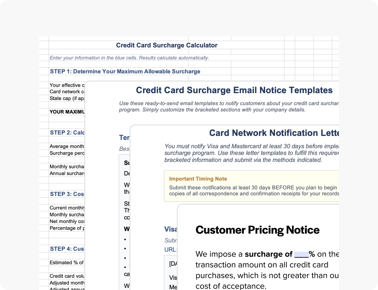 Credit Card Surcharge Compliance Package parent preview