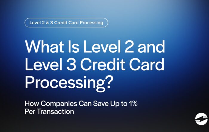 What Is Level 2 and Level 3 Credit Card Processing