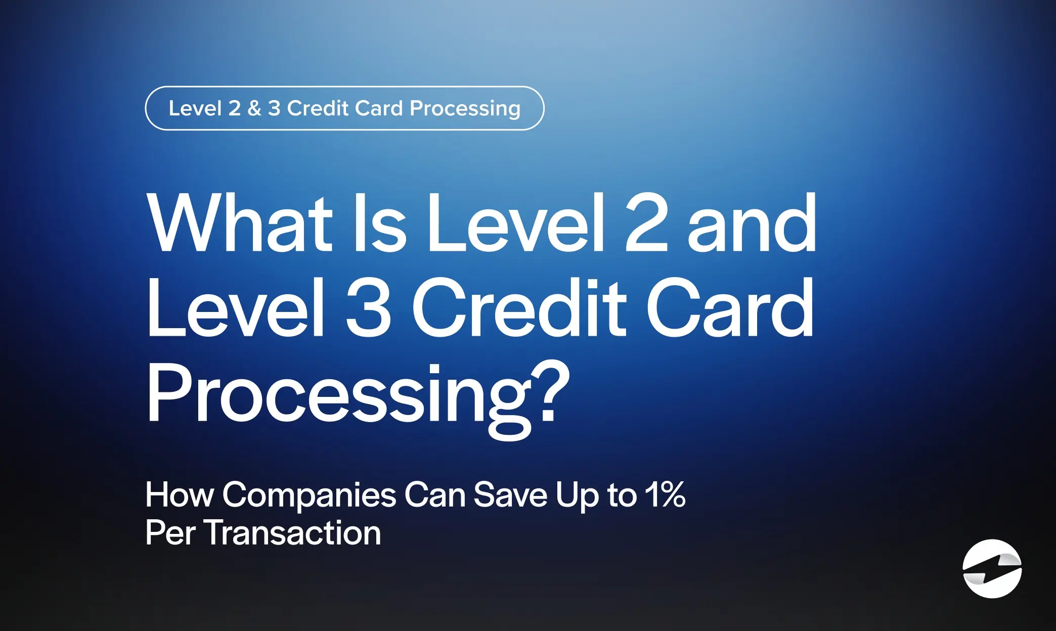 What Is Level 2 and Level 3 Credit Card Processing