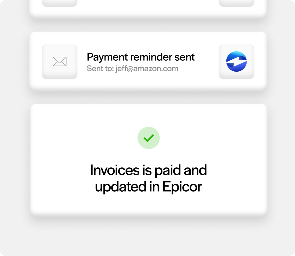 Auto payments in Epicor