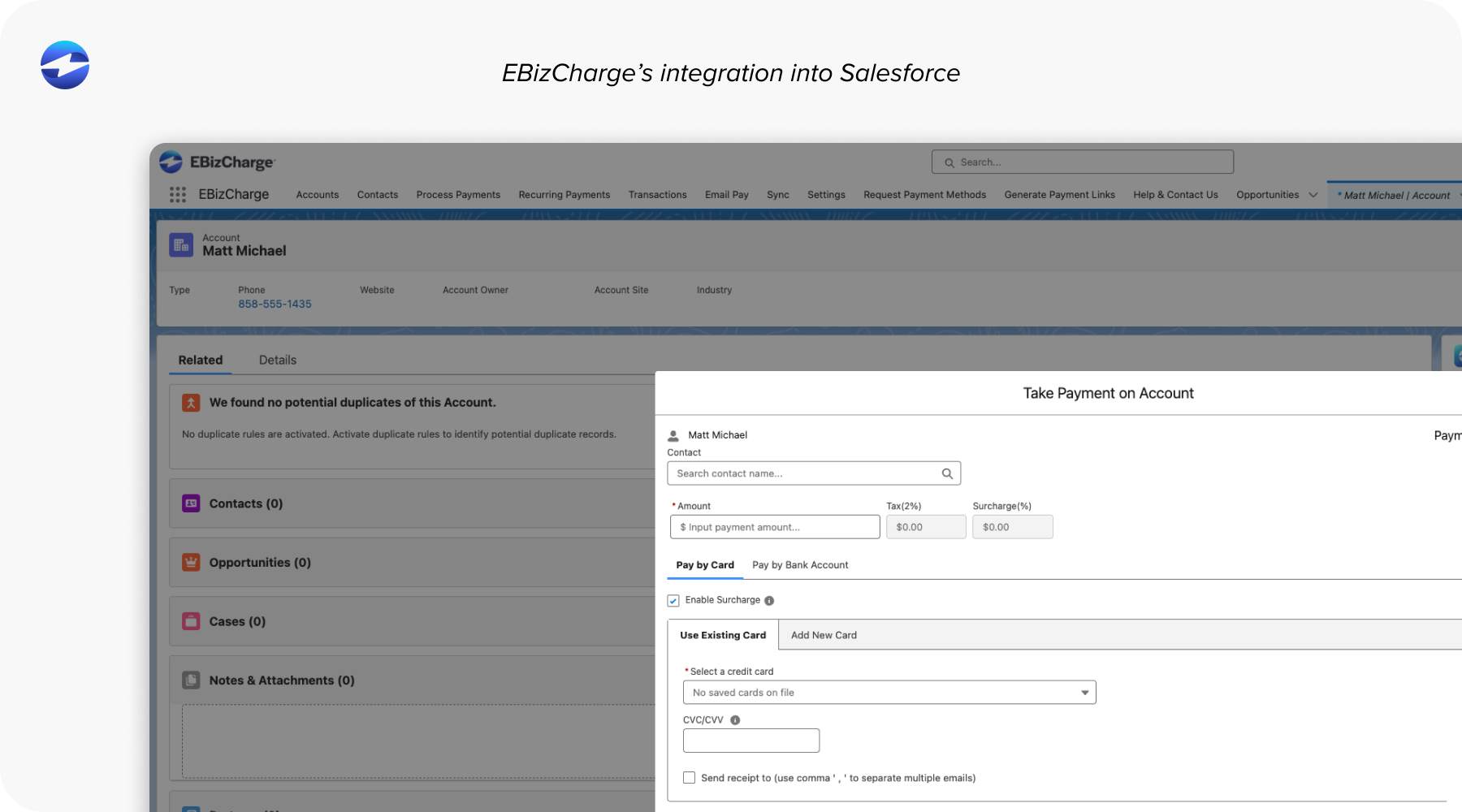 EBizCharge’s integration into Salesforce
