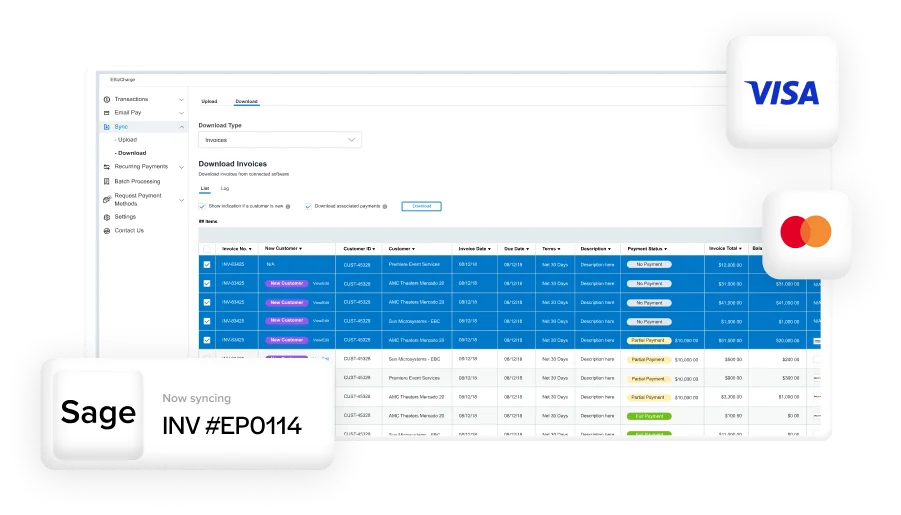 Embed Payment processing in sage intacct