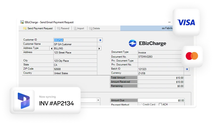Embed payments in Dynamics