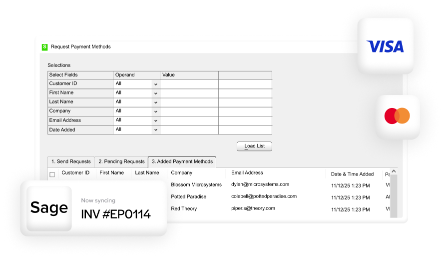 Embed payments in Sage