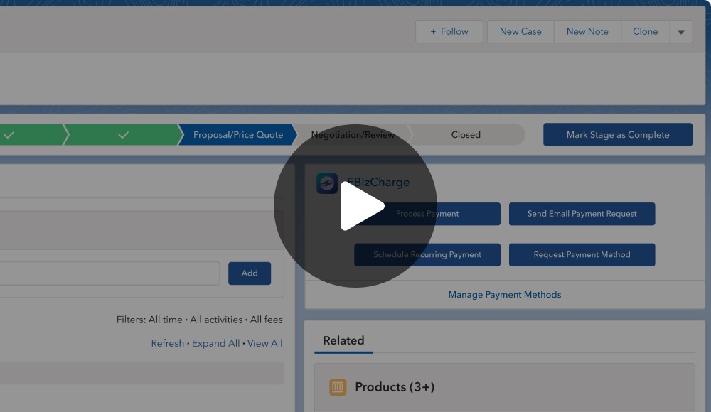 Embed payments in Salesforce