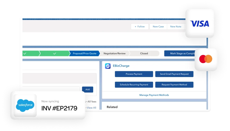 Embed payments in Salesforce