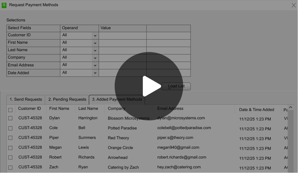Embed payments within Sage