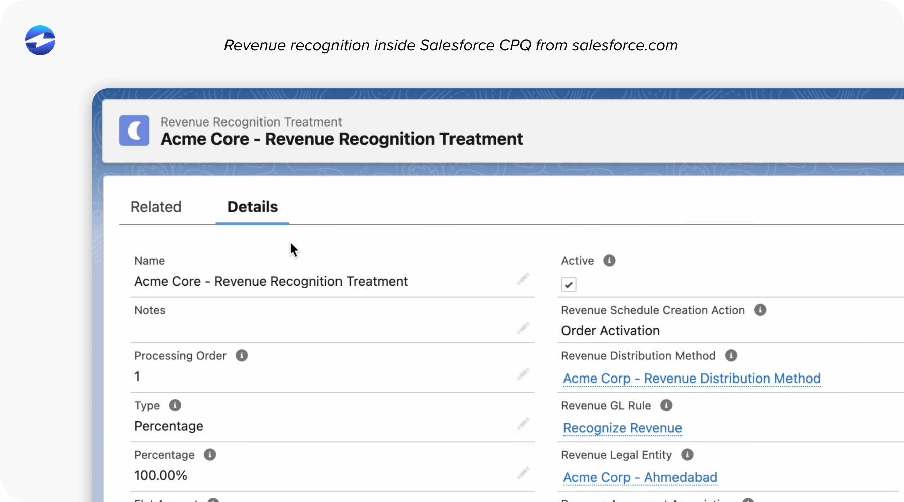 Revenue recognition inside Salesforce CPQ from salesforce.com