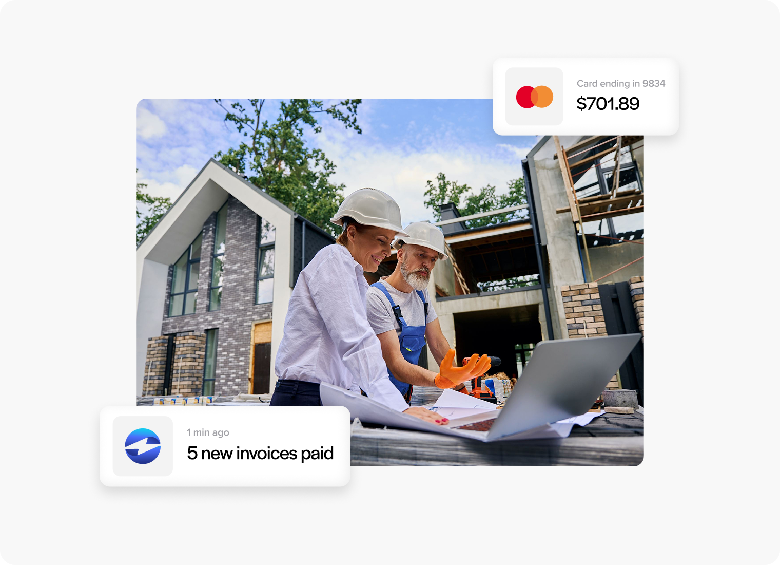 Merchant account services for the construction industry