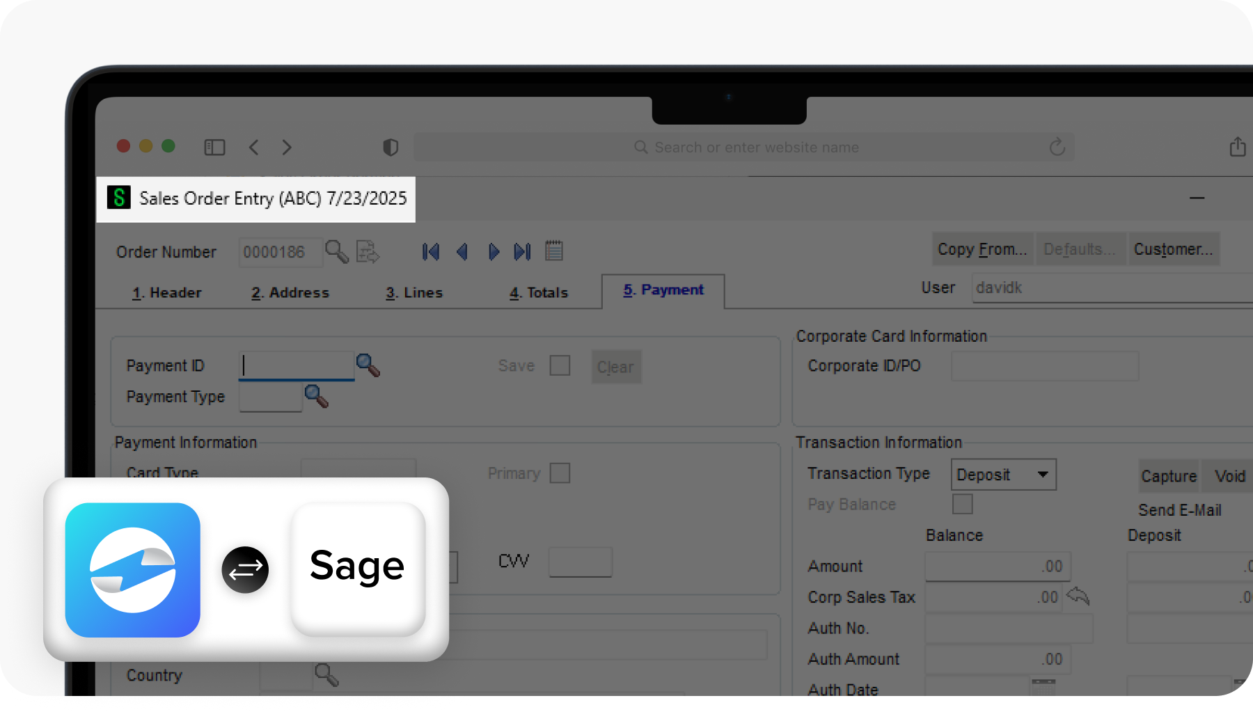 payment processing in sage