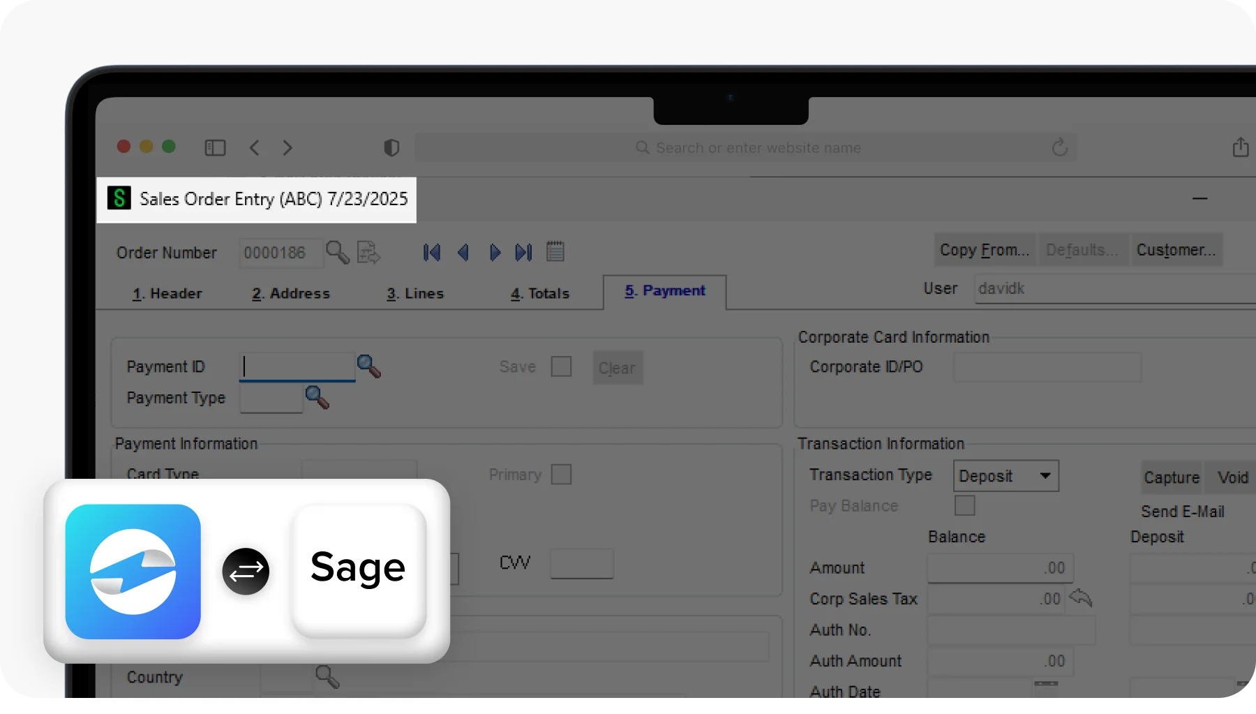 payment processing in sage