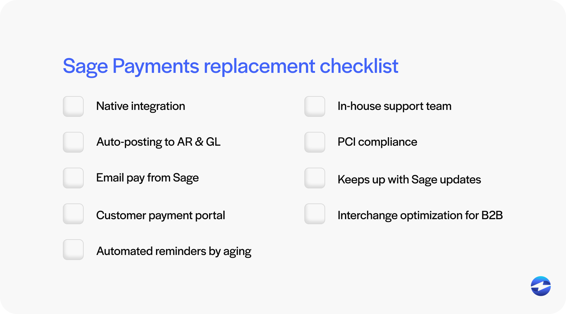 replacement checklist