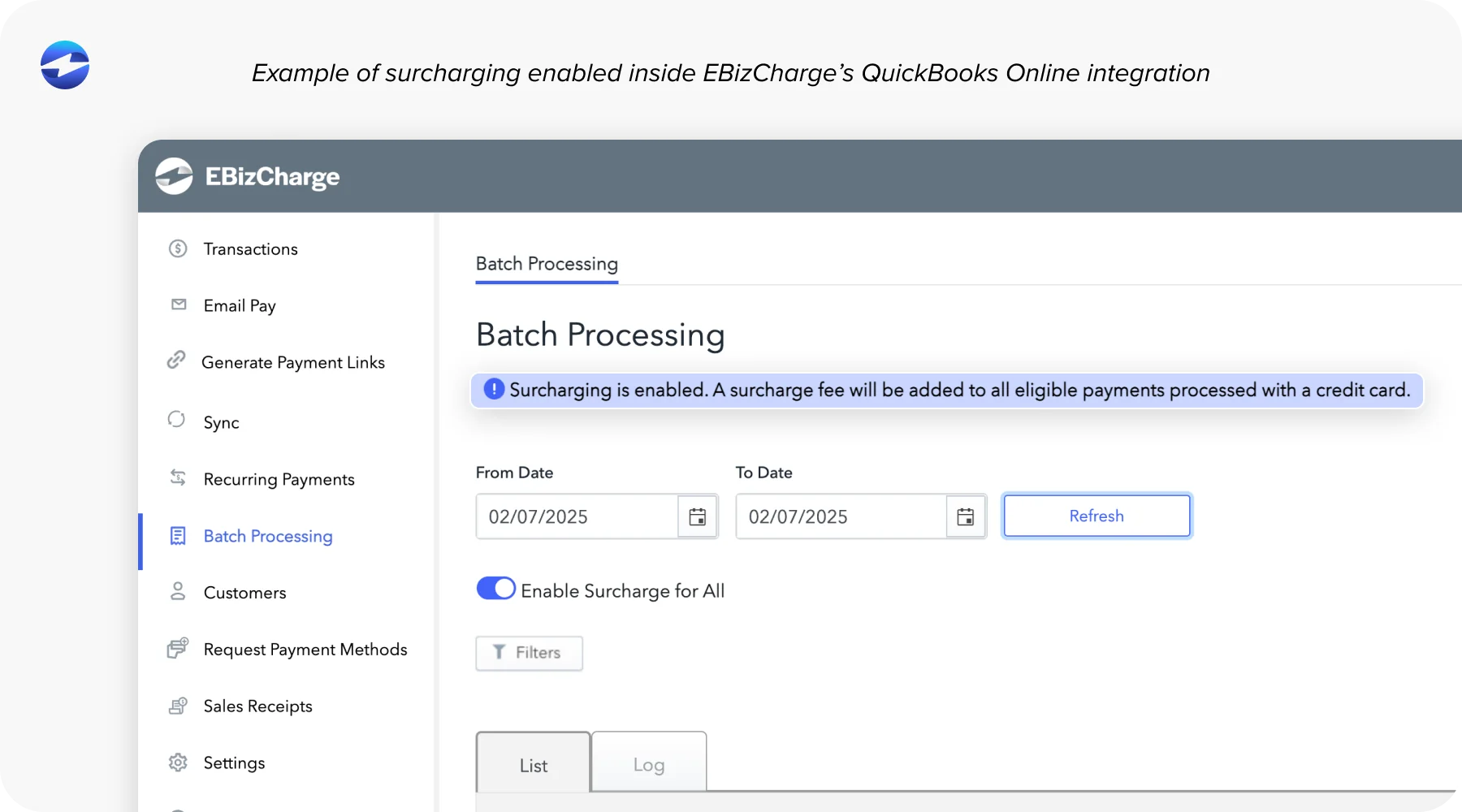 surcharging example