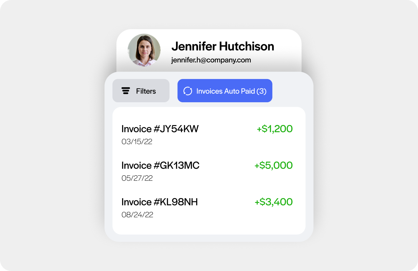 A customer payment portal shown syncing invoices in from NetSuite