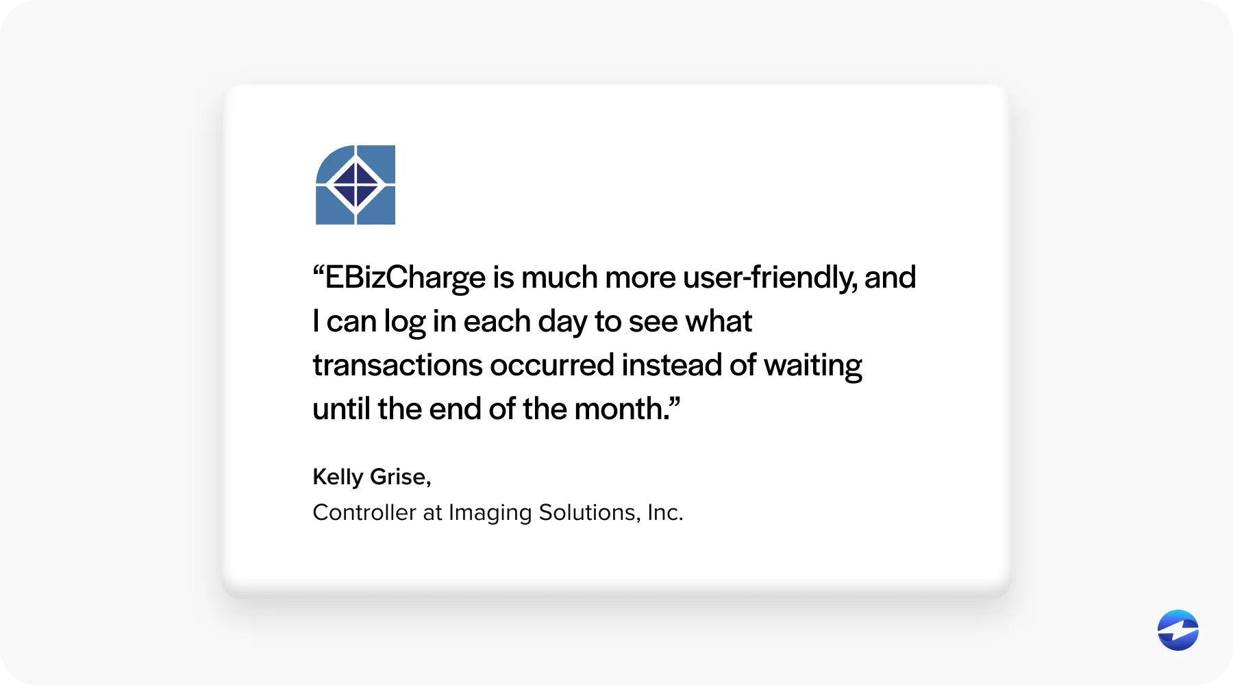 EBizCharge customer review - healthcare