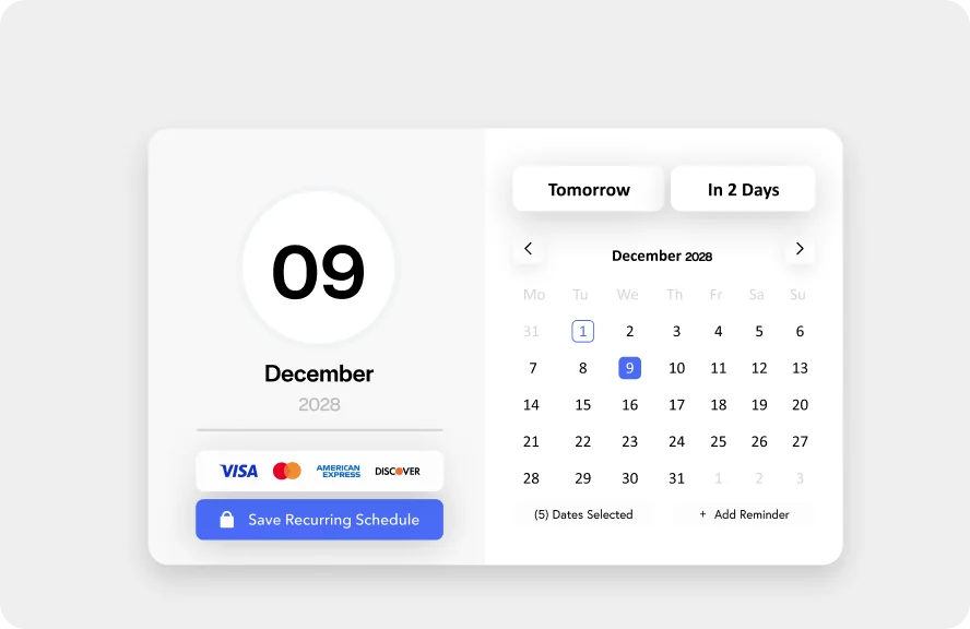 Automate recurring billing and collections