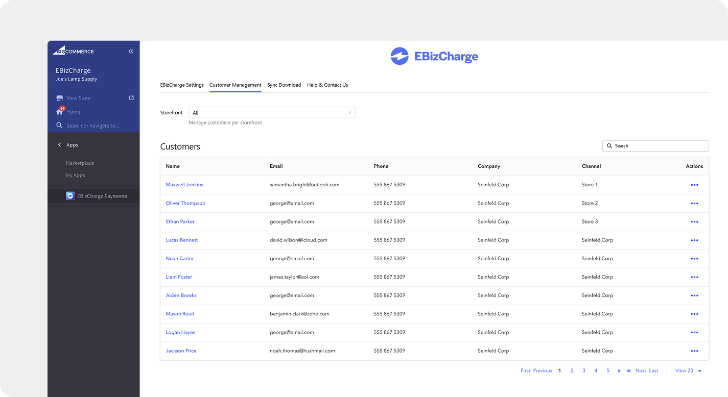 BigCommerce dashboard BigCommerce dashboard