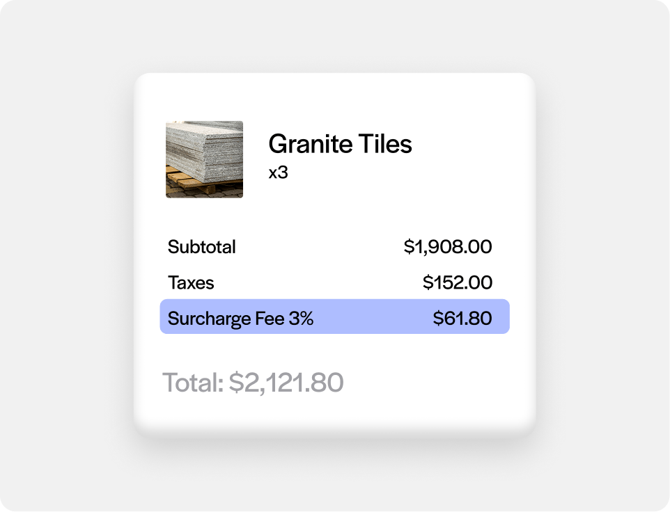 Enable surcharging per transaction, or by default