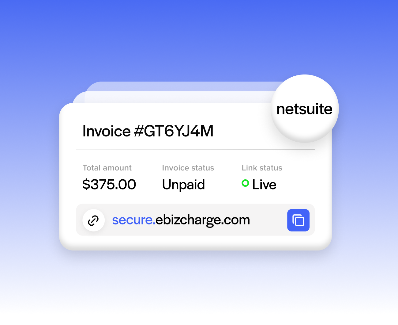 Send secure payment links from NetSuite