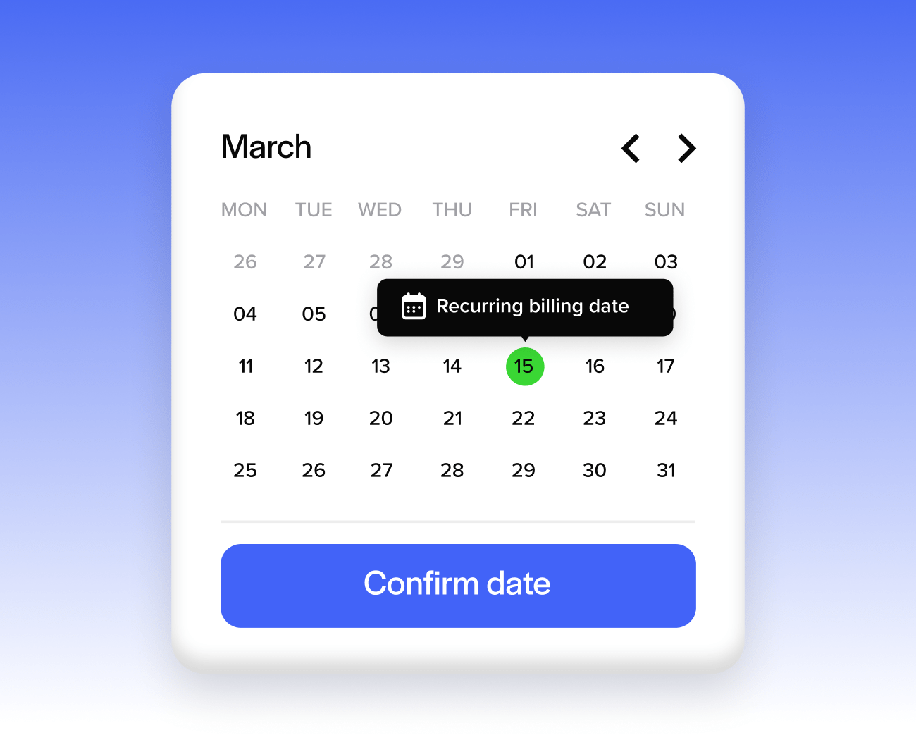 Set up recurring billing Set up recurring billing
