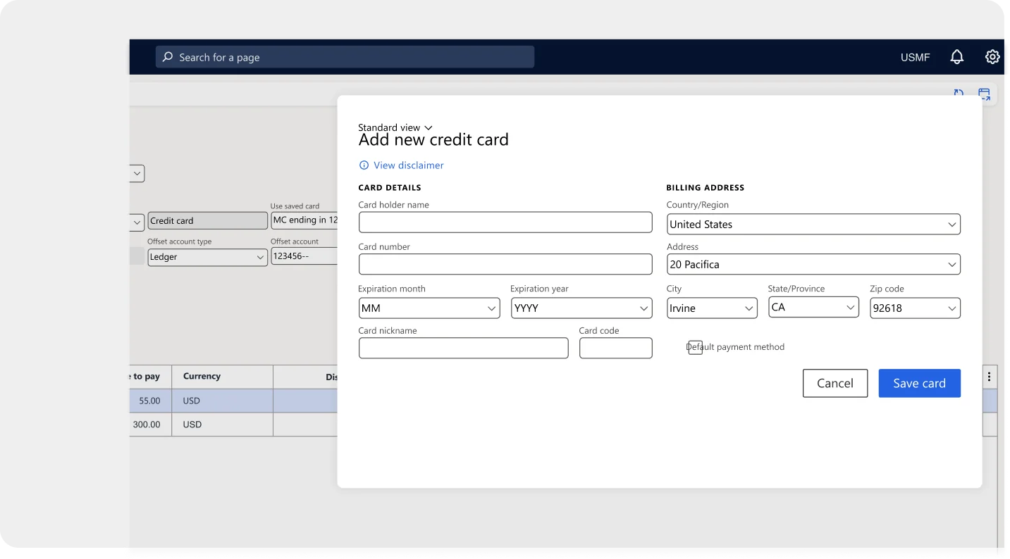 add new credit card in microsoft dynamics 365 f and o add new credit card in microsoft dynamics 365 f and o
