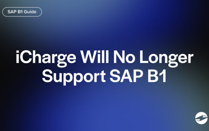 iCharge will no longer support it’s SAP B1 payment module