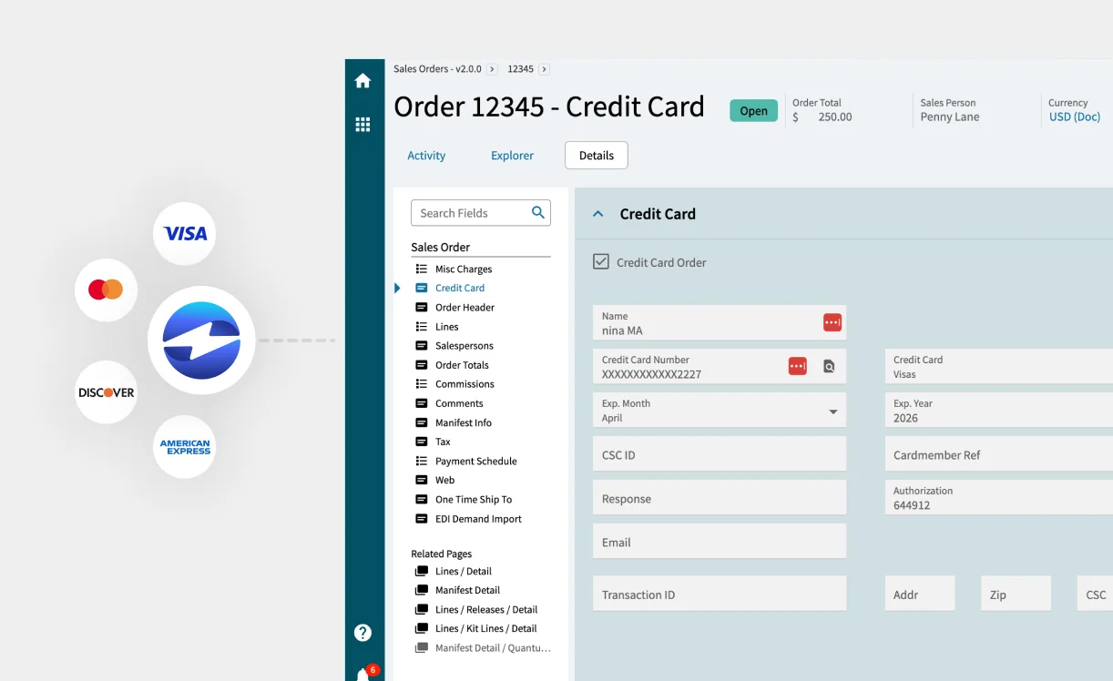 Epicor Kinetic Payment Processing