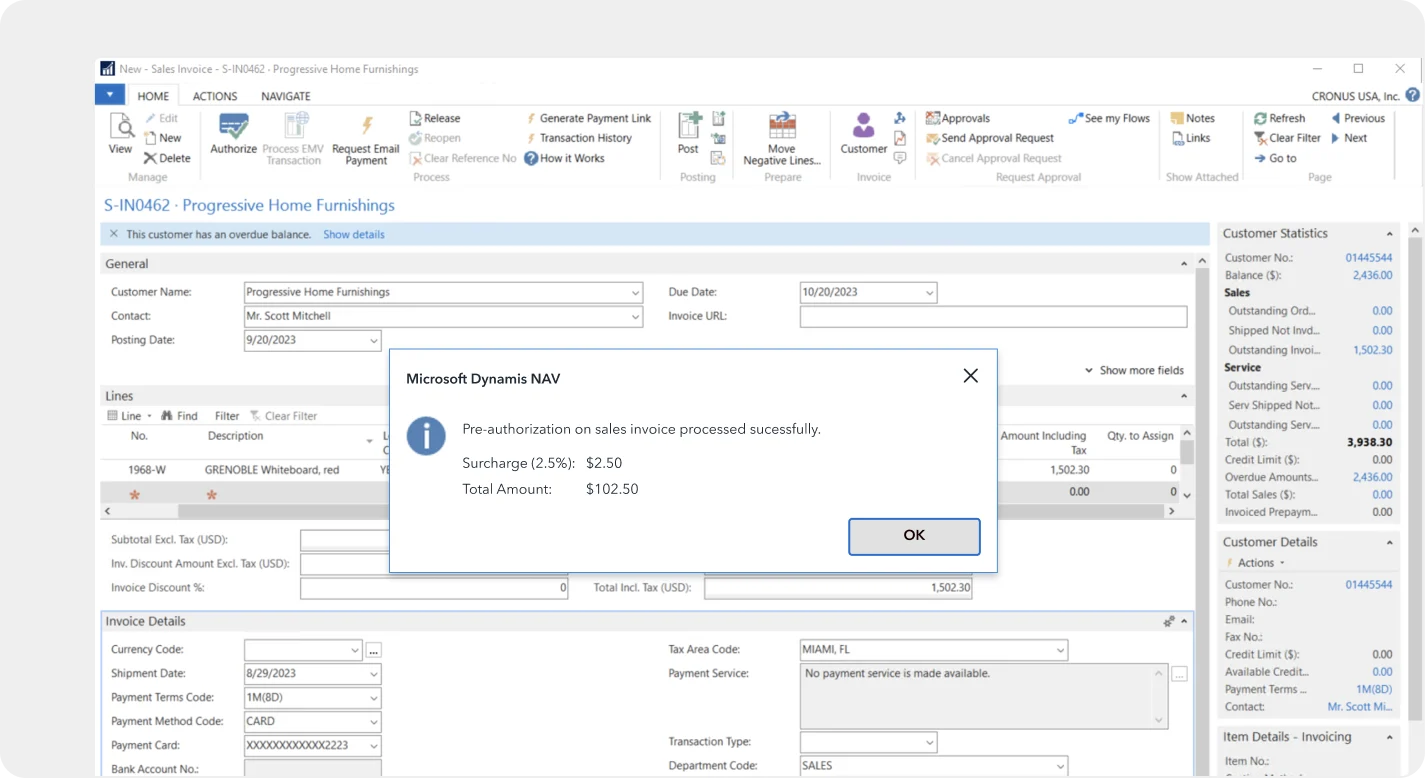 MD NAV payment processing