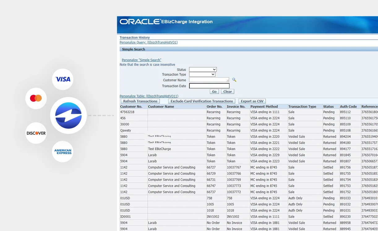 Oracle EBS Financials Credit Card Processing