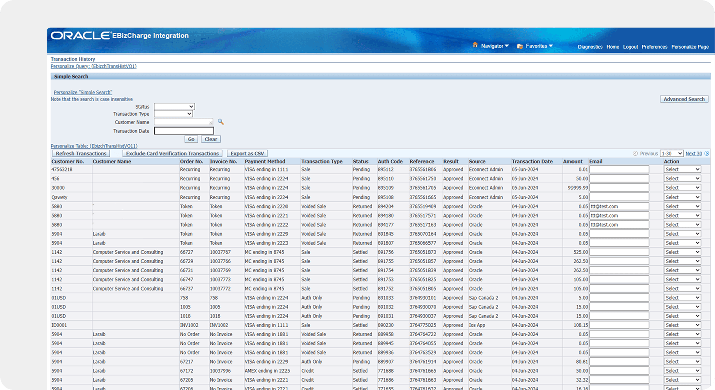 Oracle EBS Financials Payment Processing