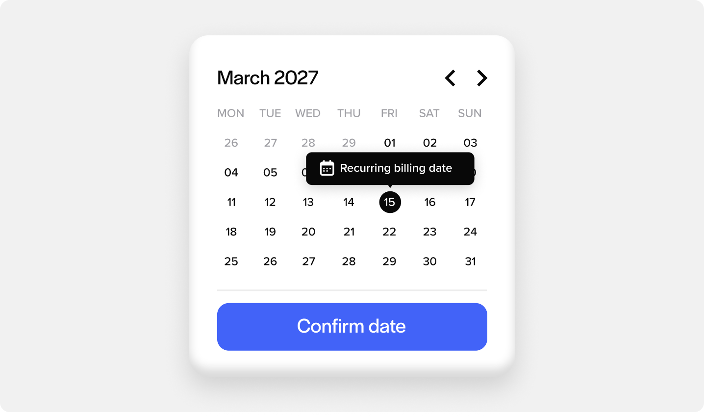 Recurring billing and auto pay