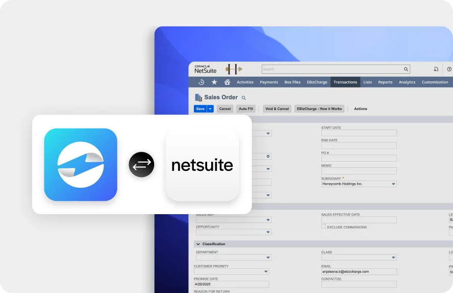 Sync automatically with NetSuite
