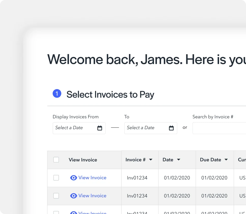 Customer payment portal